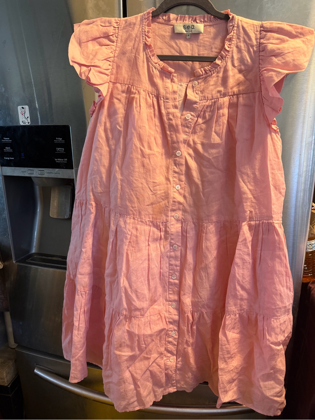 Sea New York Pink Tiered Mini Dress
